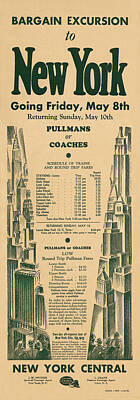 Transportation Rights Managed Images - Vintage Train Ad 1936 Royalty-Free Image by Andrew Fare