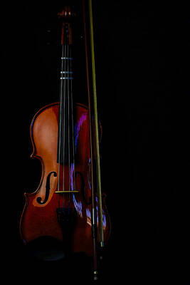 Music Royalty-Free and Rights-Managed Images - Violin Portrait Music 22 by David Haskett II