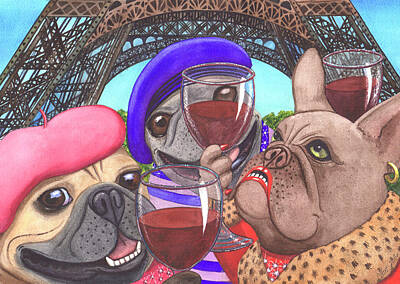 Wine Painting Rights Managed Images - Viva La France Royalty-Free Image by Catherine G McElroy