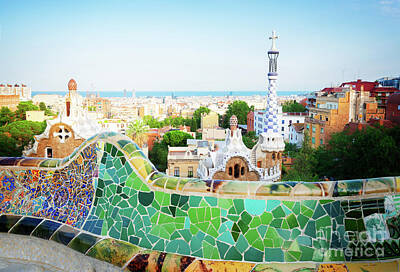 Lucille Ball - Walking in Park Guell, Barcelona by Anastasy Yarmolovich