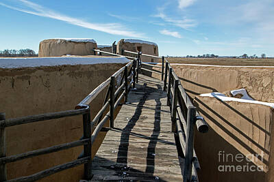 Green Grass - Walkway to turret at Bents Old Fort by Fred Stearns