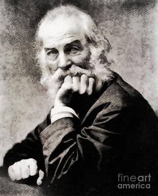 Celebrities Royalty-Free and Rights-Managed Images - Walt Whitman, Literary Legend by Esoterica Art Agency