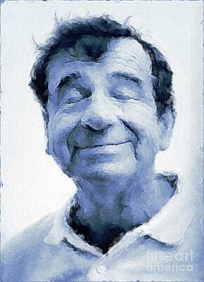 Musicians Paintings - Walter Matthau, Vintage Actor by Mary Bassett by Esoterica Art Agency