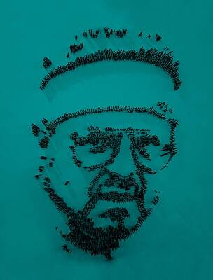 Abstract Male Faces Royalty Free Images - Walter Sobchak Nailed Blue Royalty-Free Image by Rob Hans