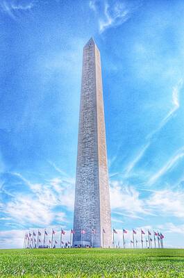 Cities Royalty-Free and Rights-Managed Images - Washington D.C. Monument Landscape by Marianna Mills