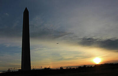 Everett Collection - Washington Monument Sunset Silhouette by Cora Wandel