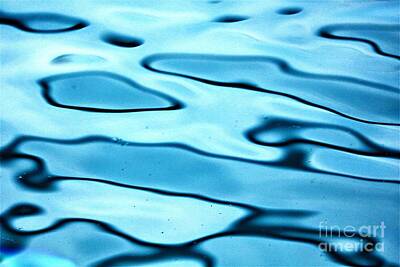 Comic Character Paintings - Water Art Abstract 4 Macro by Diann Fisher