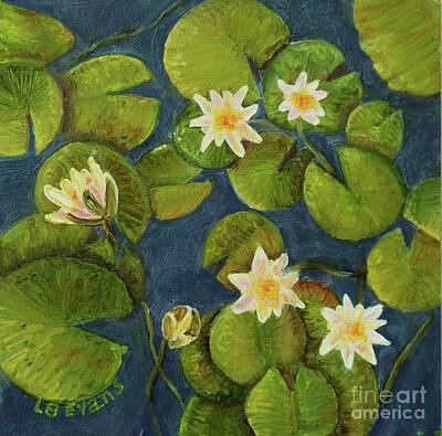 Barnyard Animals - Waterlilies by Lynda Evans