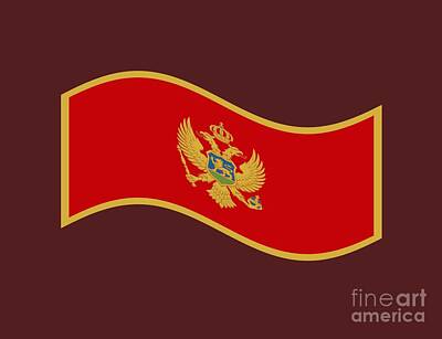 Soap Suds - Waving Montenegro Flag by Frederick Holiday