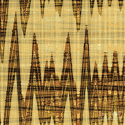 Grateful Dead Royalty Free Images - Wavy golden abstract Royalty-Free Image by Gaspar Avila