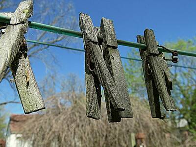 Lake Life - Weathered Clothespins by De Ann Troen