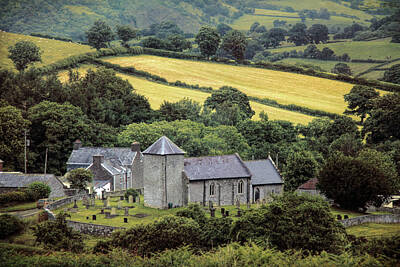 Farm Life Paintings Rob Moline - Welsh parish church  by Susan Tinsley