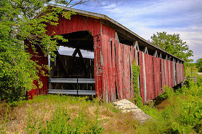 Music Royalty-Free and Rights-Managed Images - West Engle Mill Road Covered Bridge by Jack R Perry