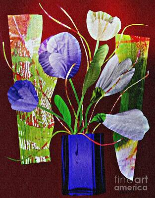 Best Sellers - Abstract Flowers Mixed Media - What Marie Left Behind by Sarah Loft
