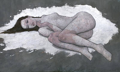 Nudes Paintings - What Remains by Steve Mitchell