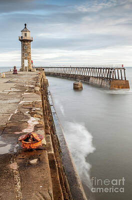 College Town - Whitby East Pier Lighthouse by Mark Bulmer