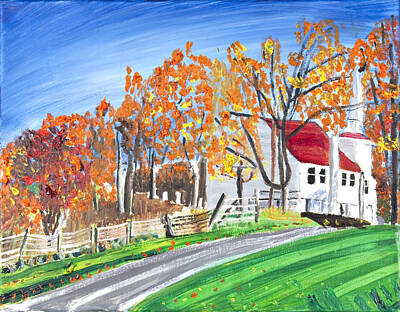 Sir Lawrence Almatadema - White Church in Fall by David Martin