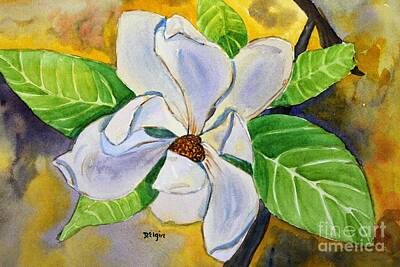 Old Masters - White Flower by Diane Elgin