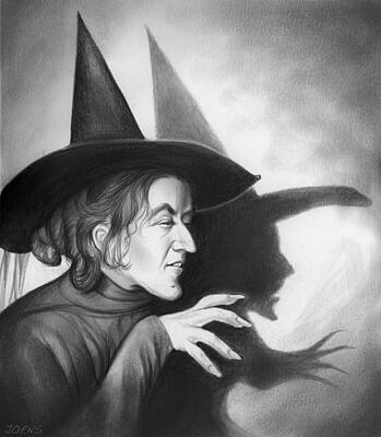 Fantasy Drawings Royalty Free Images - Wicked Witch of the West Royalty-Free Image by Greg Joens