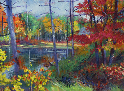Impressionism Paintings - Wilderness Lake by David Lloyd Glover