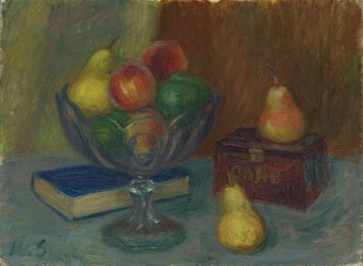 Animal Paintings James Johnson Royalty Free Images - William James Glackens Still Life With Japan Box Royalty-Free Image by William James Glackens