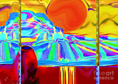 Landmarks Rights Managed Images - Window on Santa Fe No.4 Royalty-Free Image by Zsanan Studio