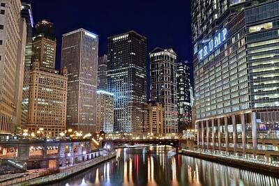 Holiday Cookies - Windy City Lights on the River by Frozen in Time Fine Art Photography