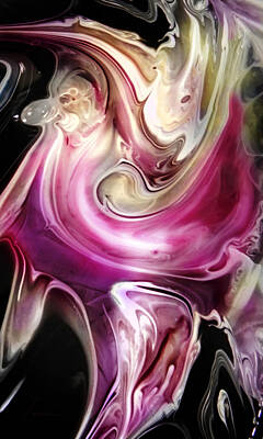 Wine Digital Art Royalty Free Images - Wine Splash Royalty-Free Image by Frances Miller