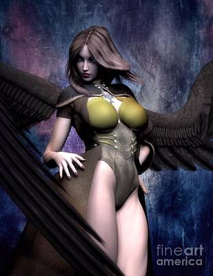 The Champagne Collection - Winged Warrior Girl 2 by Brian Raggatt