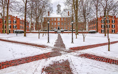 Old Masters Rights Managed Images - Ohio University Winter Snow Royalty-Free Image by Robert Powell