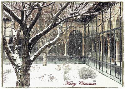 Priska Wettstein Pink Hues - Winter Storm at the Cloisters 3 Card 2 by Sarah Loft