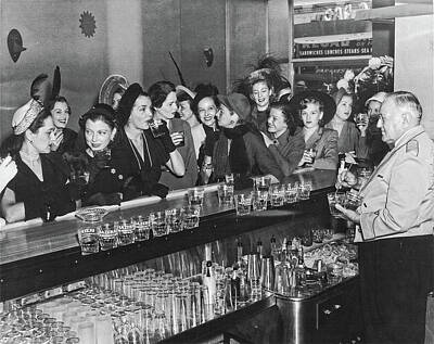 Beer Photos - Women First admitted to drink at bars in New Orleans - 1949  by Doc Braham