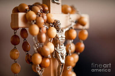 Extreme Sports - Wood rosary and Jesus figurine by Arletta Cwalina