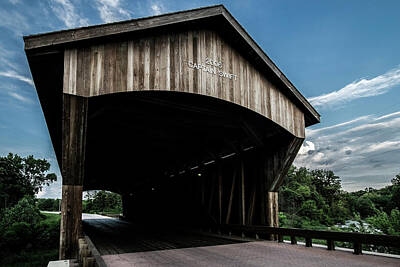 Urban Abstracts - Wooden covered bridge in rural Illinois by Sven Brogren