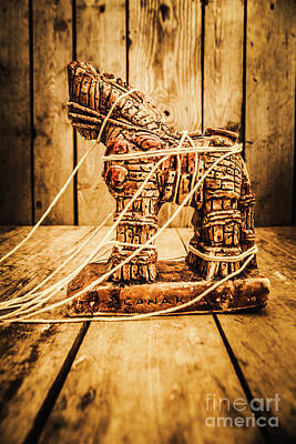 Animals Photos - Wooden Trojan Horse by Jorgo Photography