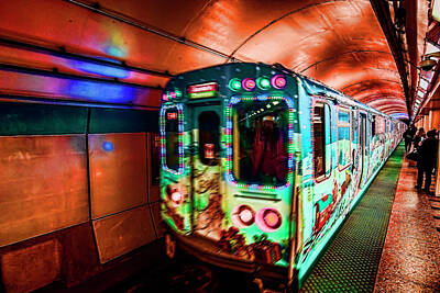 Abstract Animalia - Xmas subway train by Sven Brogren