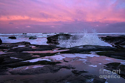 Surrealism Rights Managed Images - Yachats Sunrise Royalty-Free Image by Sonya Lang