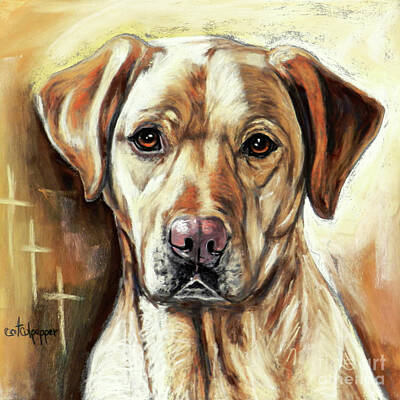 From The Kitchen - Yellow Labrador1 by Cat Culpepper