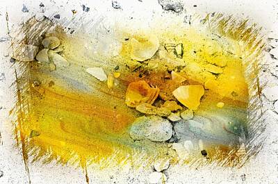 Tool Paintings - Yellow Shells by Kathleen Struckle