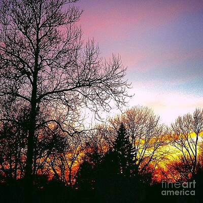 Frank J Casella Royalty-Free and Rights-Managed Images - Yesterdays Sky by Frank J Casella
