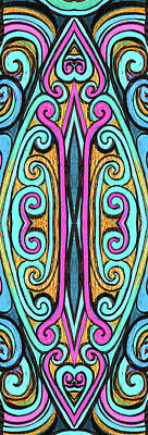 Sports Painting Rights Managed Images - Yoga Mat Swirly design Royalty-Free Image by Stephen Humphries