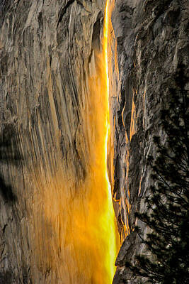 Polaroid Camera - Yosemite Horsetail firefall by Samir Vasavda