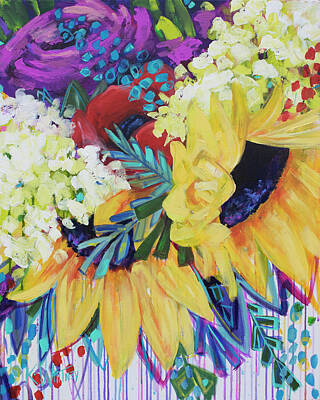 Sunflowers Paintings - You Are My Sunshine by Kristin Whitney