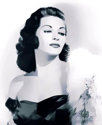 Road And Street Signs - Yvonne De Carlo, Actress Pop Art by Esoterica Art Agency