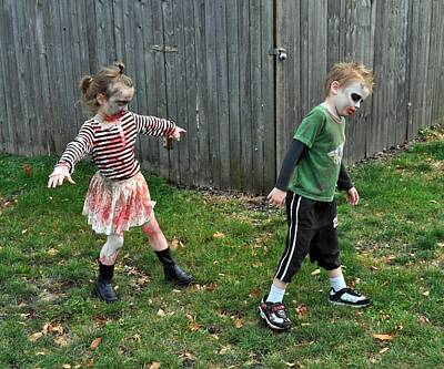 Red Foxes - Zombie Kids by Aunita Tyler