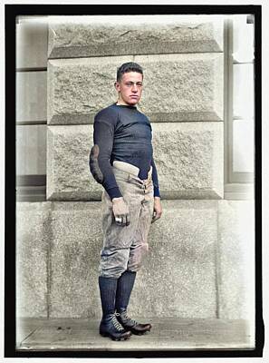 Football Royalty-Free and Rights-Managed Images - 1913 Naval Academy Navy Football Team Player 30 by Celestial Images