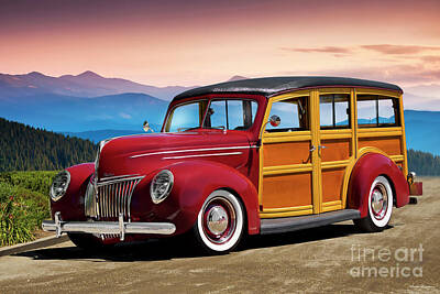 Studio Grafika Zodiac Rights Managed Images - 1939 Ford Deluxe Woody Wagon Royalty-Free Image by Dave Koontz