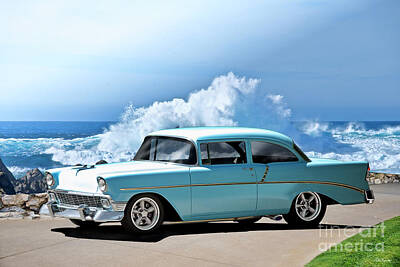 Legendary And Mythic Creatures Rights Managed Images - 1956 Chevrolet Bel Air Sedan Royalty-Free Image by Dave Koontz
