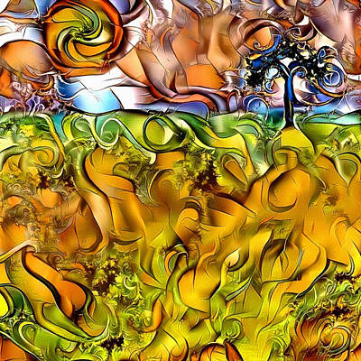 Abstract Landscape Digital Art - Abstract landscape by Bruce Rolff