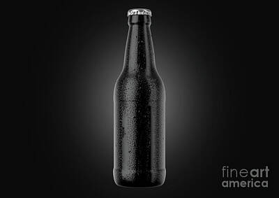 Beer Royalty-Free and Rights-Managed Images - Alcohol Bottled Product With Condensation by Allan Swart